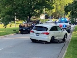 Rollover car accident on Ward Parkway 2024